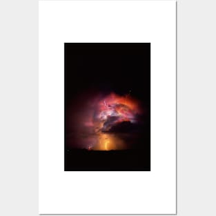 Summer lightning storm in Tucson, Arizona (E145/0288) Posters and Art